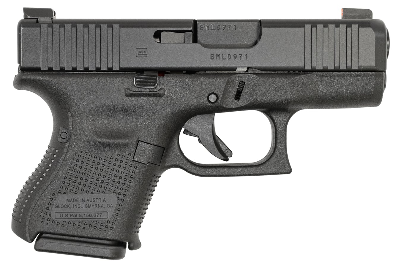 Glock 27 Gen5 40 S&W Carry Conceal Pistol with Front Serrations and Ameriglo Bold Sights